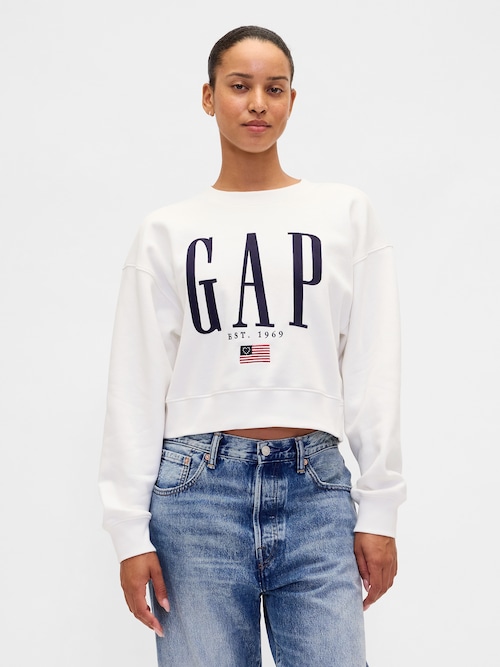 ヴィンテージソフト オーバーサイズ GAPロゴ スウェットシャツ