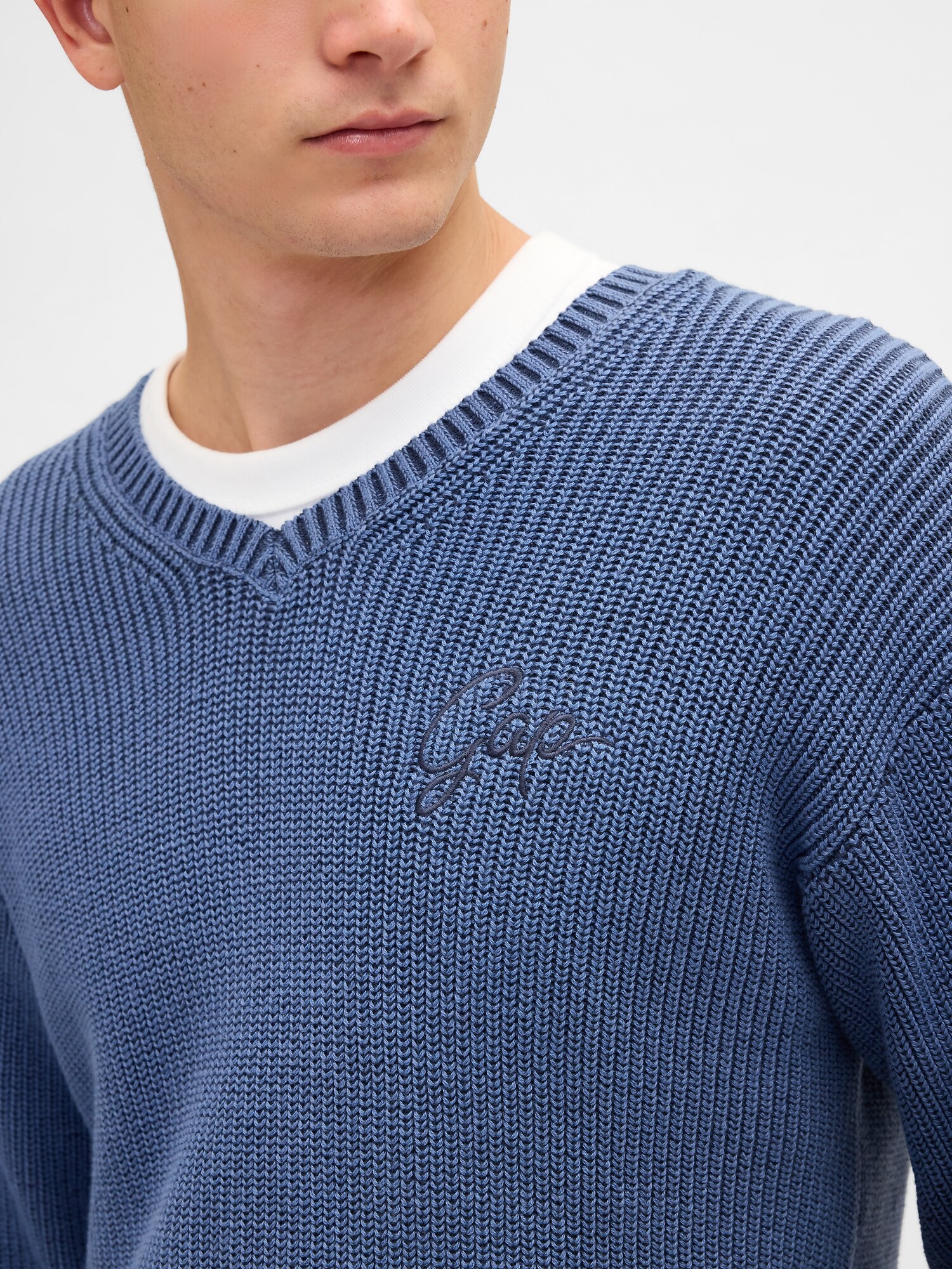 リラックスフィット Vネックセーター-3