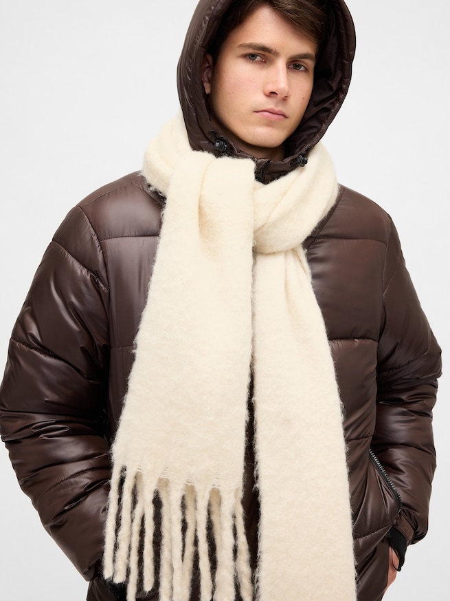 ブラッシュド フリンジ マフラー-2