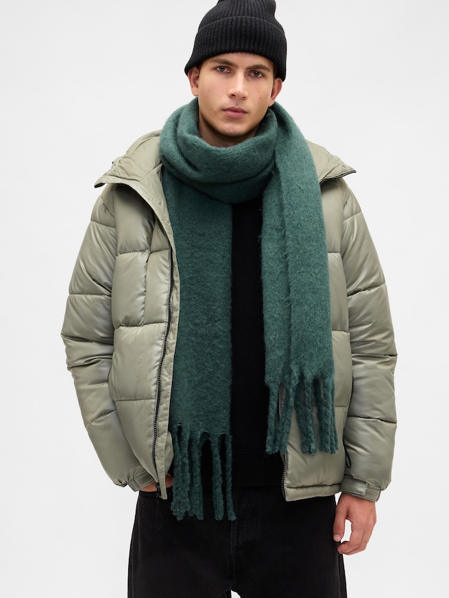 ブラッシュド フリンジ マフラー-2