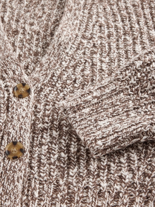 コットンブレンド クロップド ニットカーディガン-3