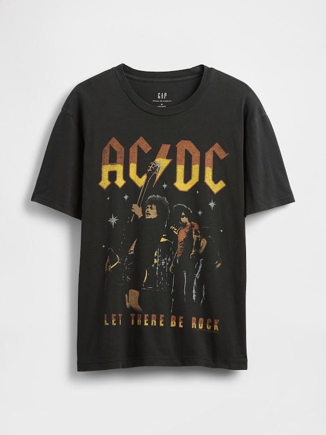 AC/DC リラックスフィット グラフィックTシャツ-4