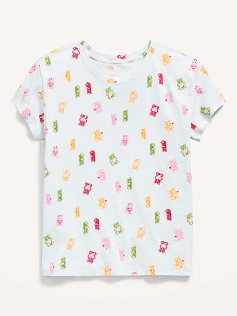 Softest Printed Short-Sleeve T-Shirt for Girls