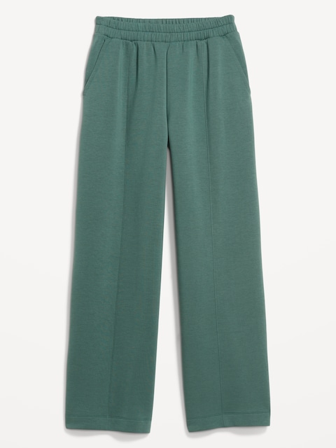 High-Waisted Bounce Fleece Wide-Leg Sweatpants