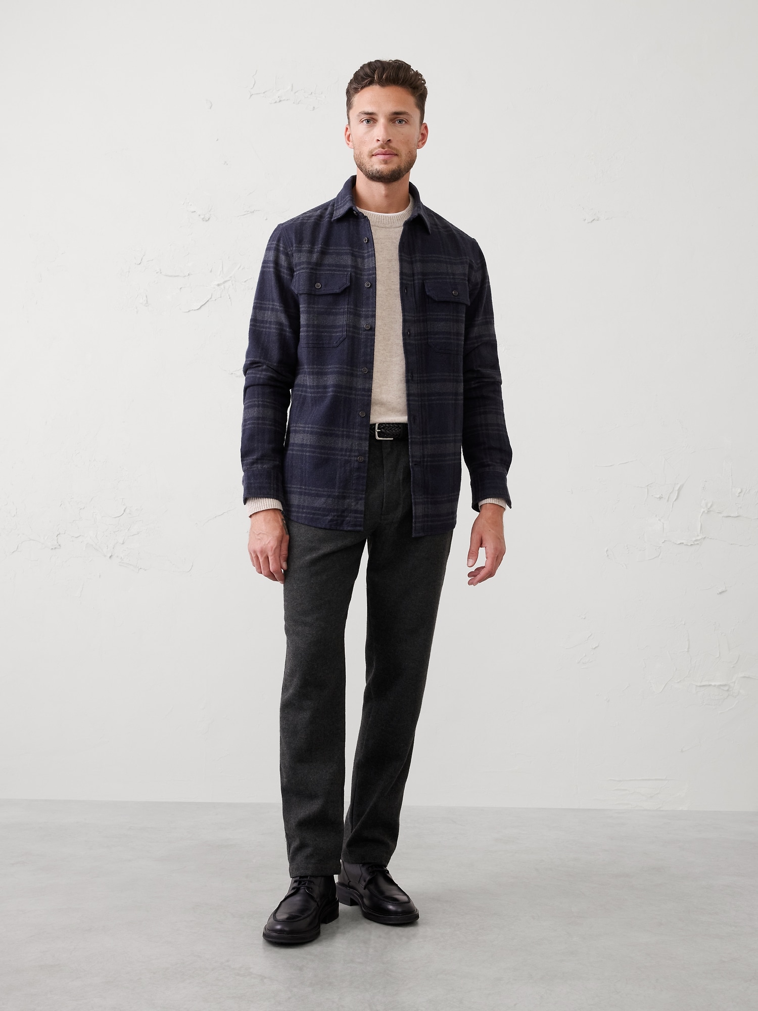 Slim-Fit Brushed Pant