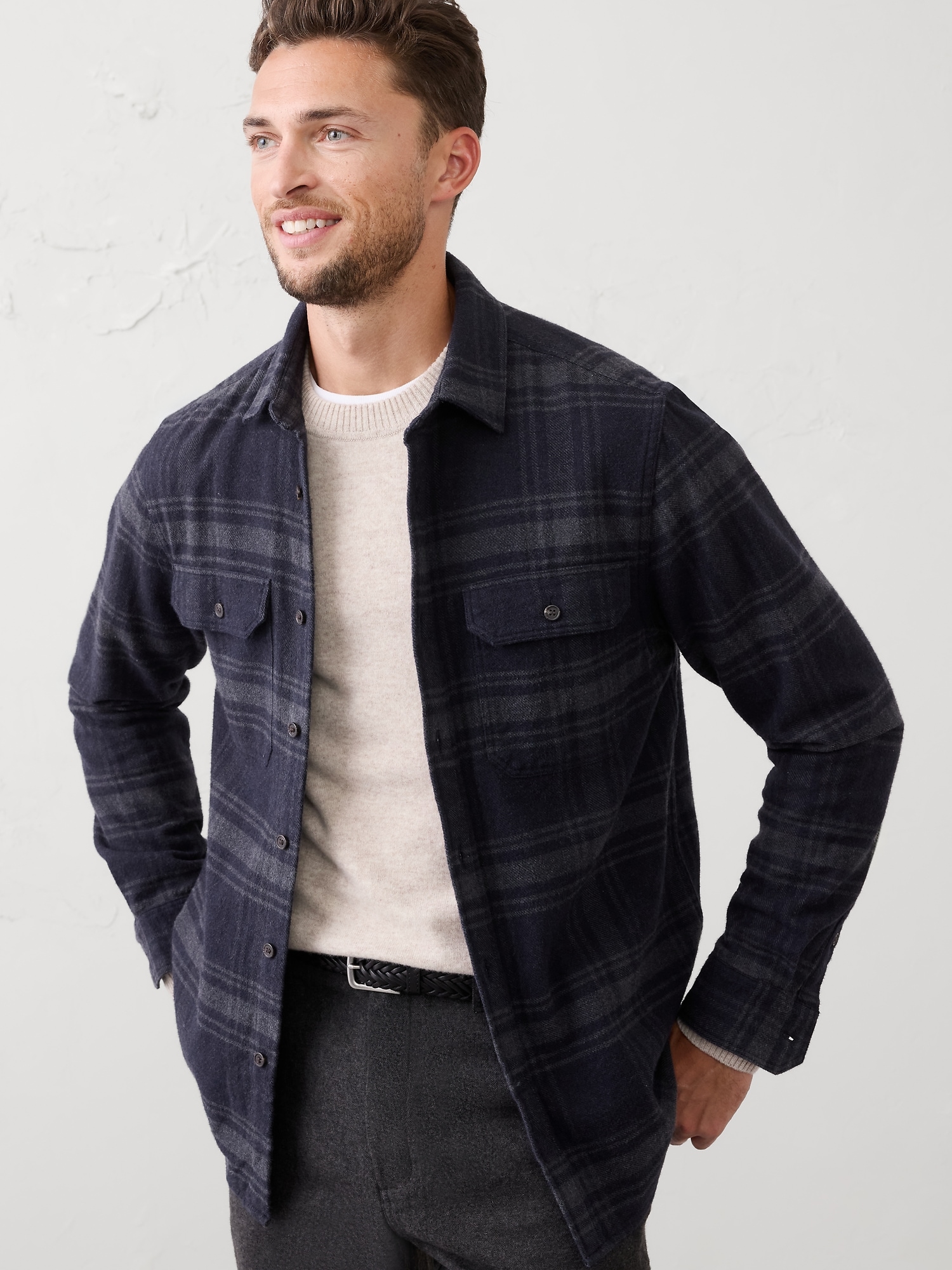 Standard-Fit Heavyweight Flannel Shirt