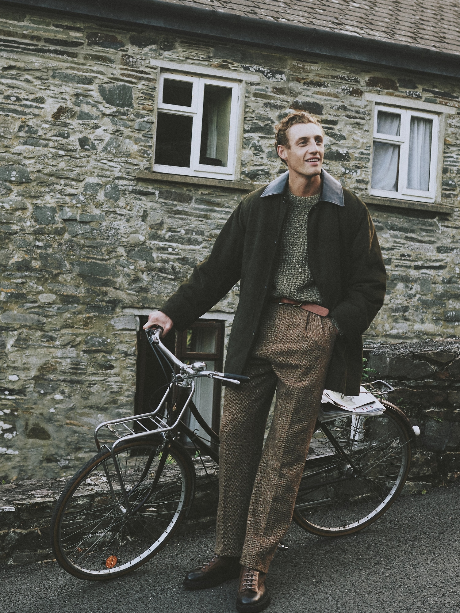 イタリアンウールブレンド ワッフルニット セーター-1