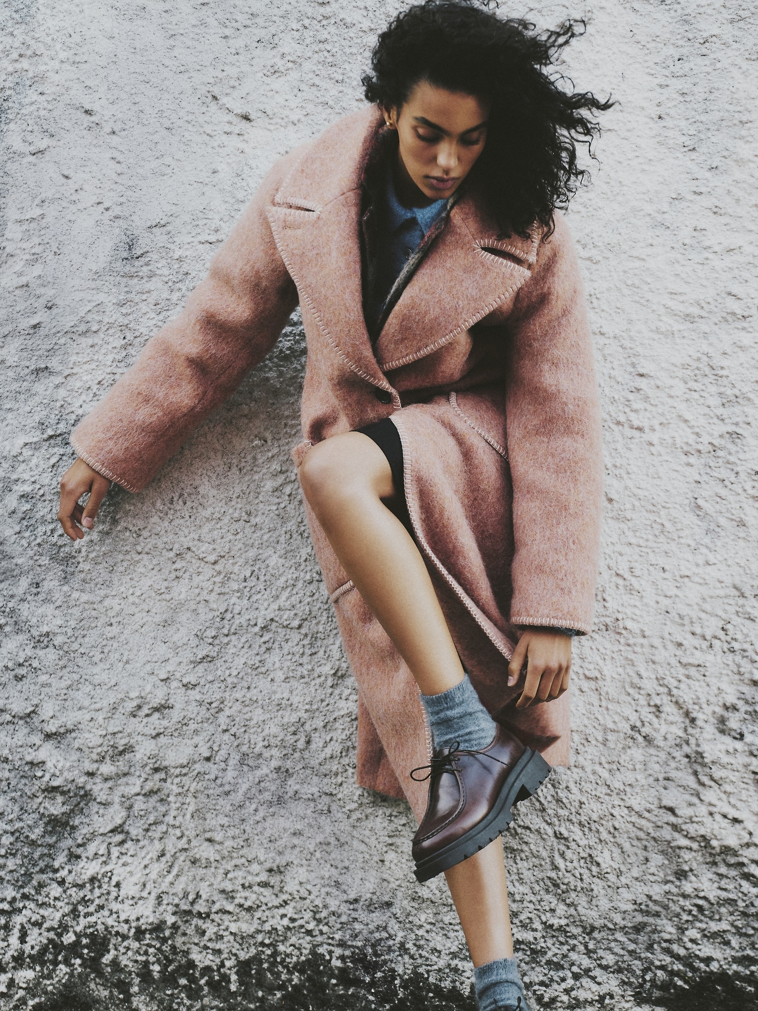 ファジー イタリアン ウールブレンド トップコート-7