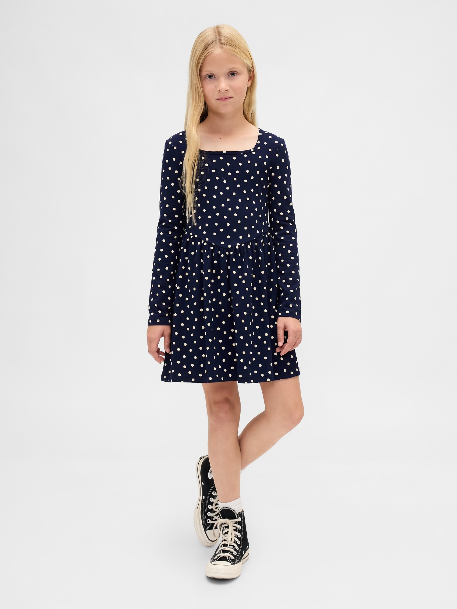Kids Jersey Square-Neck Dress