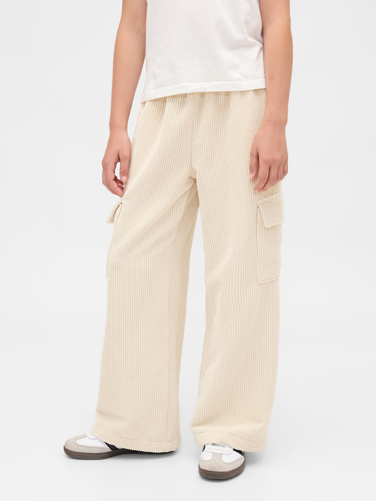 コーデュロイ ワイド カーゴパンツ (キッズ)-1