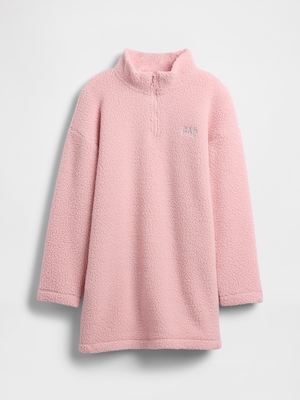 ボア オーバーサイズ GAPロゴ スウェットワンピース (キッズ)