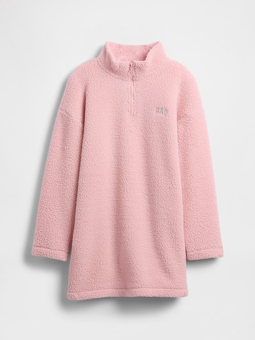 ボア オーバーサイズ GAPロゴ スウェットワンピース (キッズ)