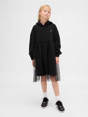 オーバーサイズ ミックスメディア パーカーワンピース