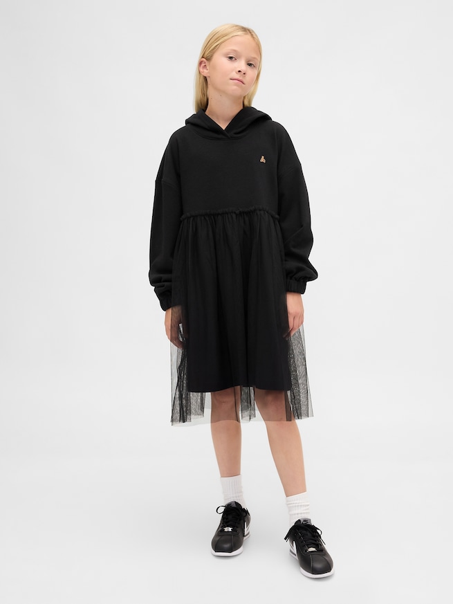 オーバーサイズ ミックスメディア パーカーワンピース-0