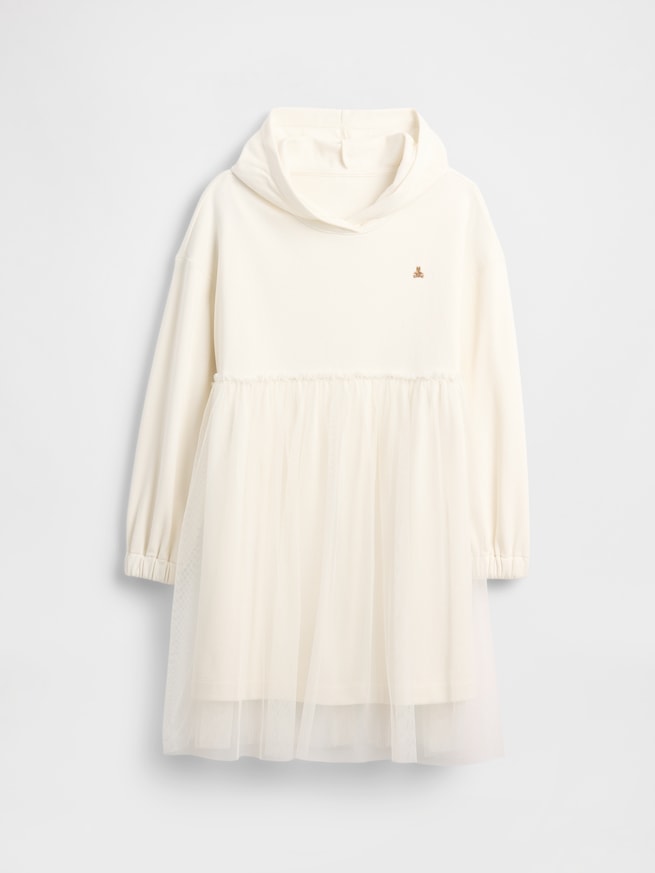 オーバーサイズ ミックスメディア パーカーワンピース-1