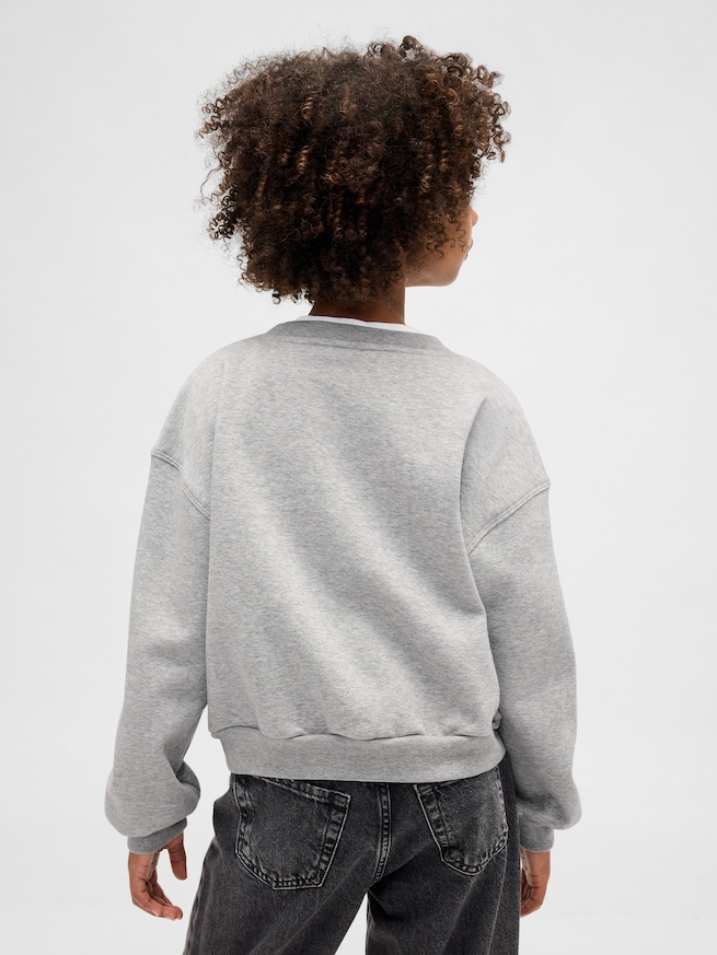 オーバーサイズ ウェッジ GAPロゴ スウェットシャツ (キッズ)-1