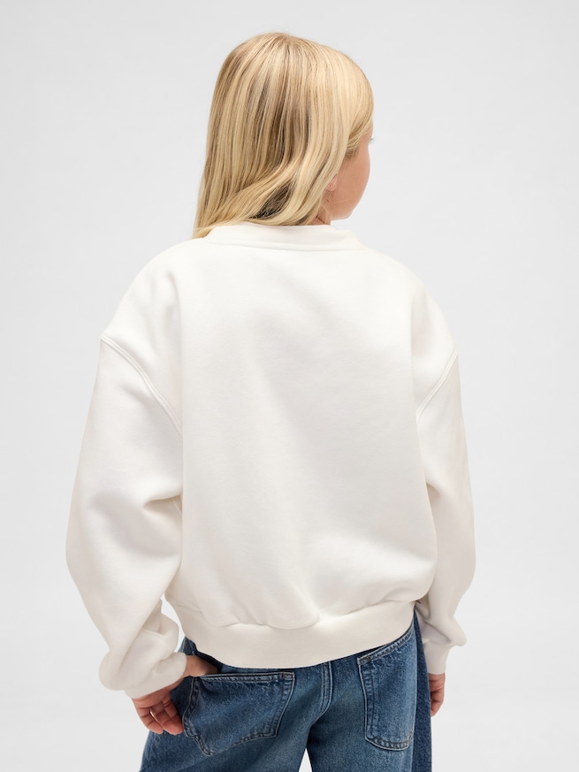 オーバーサイズ ウェッジ GAPロゴ スウェットシャツ (キッズ)-1