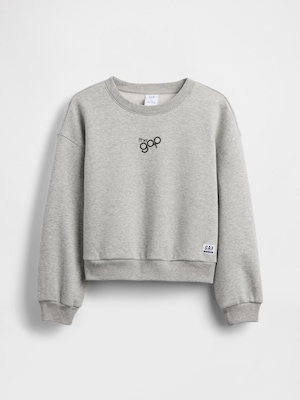 オーバーサイズ ウェッジ GAPロゴ スウェットシャツ (キッズ)