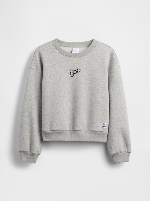 オーバーサイズ ウェッジ GAPロゴ スウェットシャツ (キッズ)