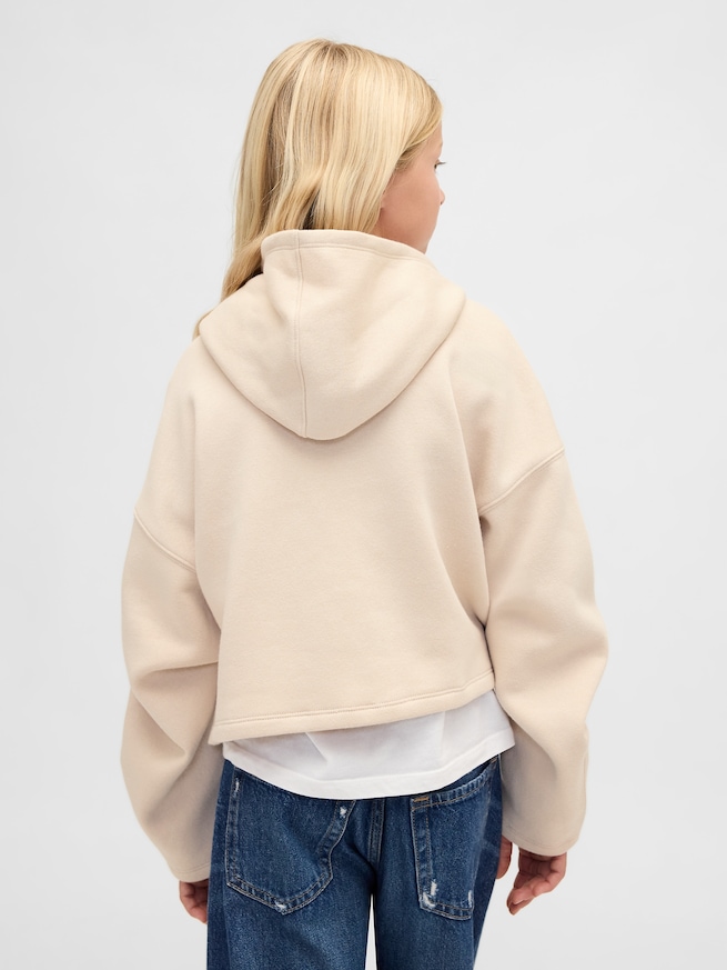 オーバーサイズ バレルスリーブ GAPロゴパーカー (キッズ)-2