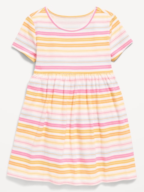 Printed Short-Sleeve Dress for Toddler Girls