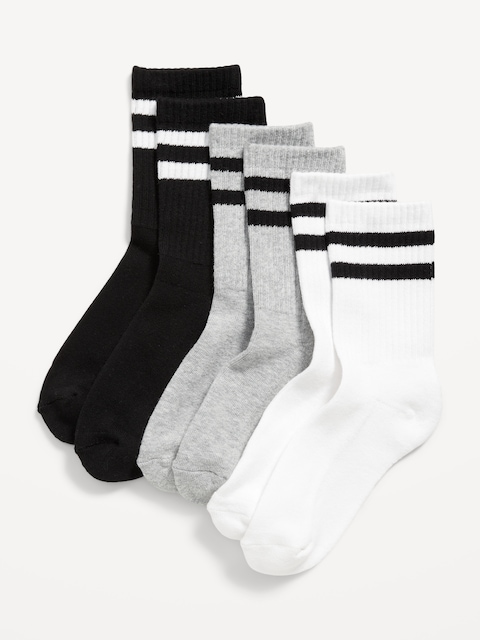 Gender-Neutral Crew Socks 3-Pack for Kids