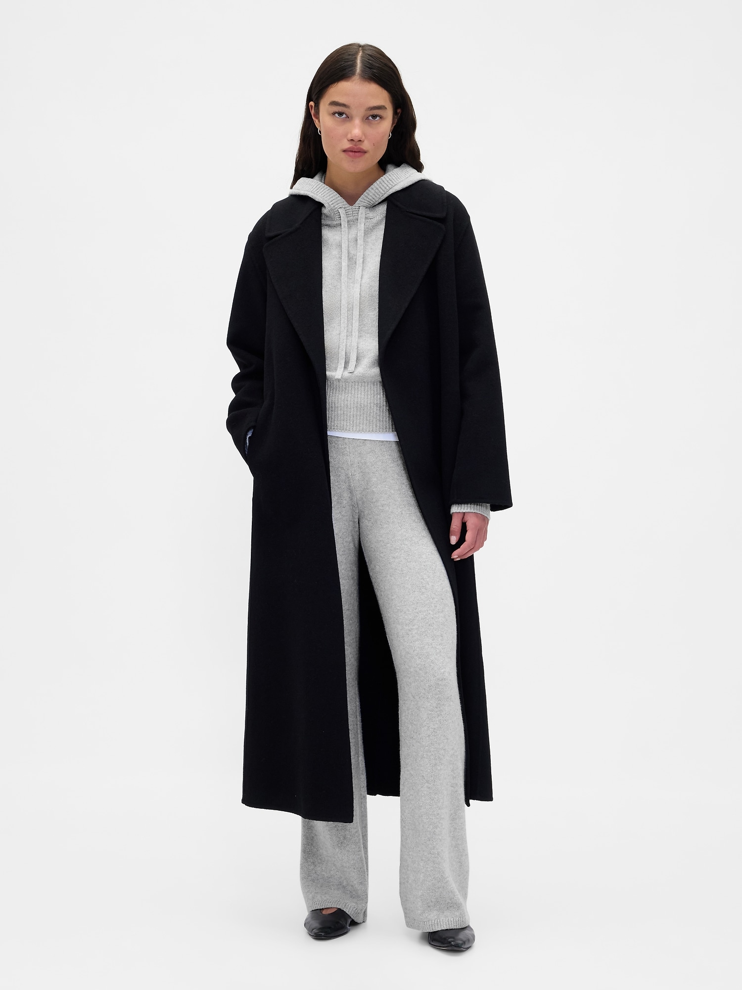 N♡プロフ必読◆リナシメント◆カシミヤ混ウール！グレー”パーカーニット ウールフォックスのライトニットパーカー｜衣料品｜中川政七商店