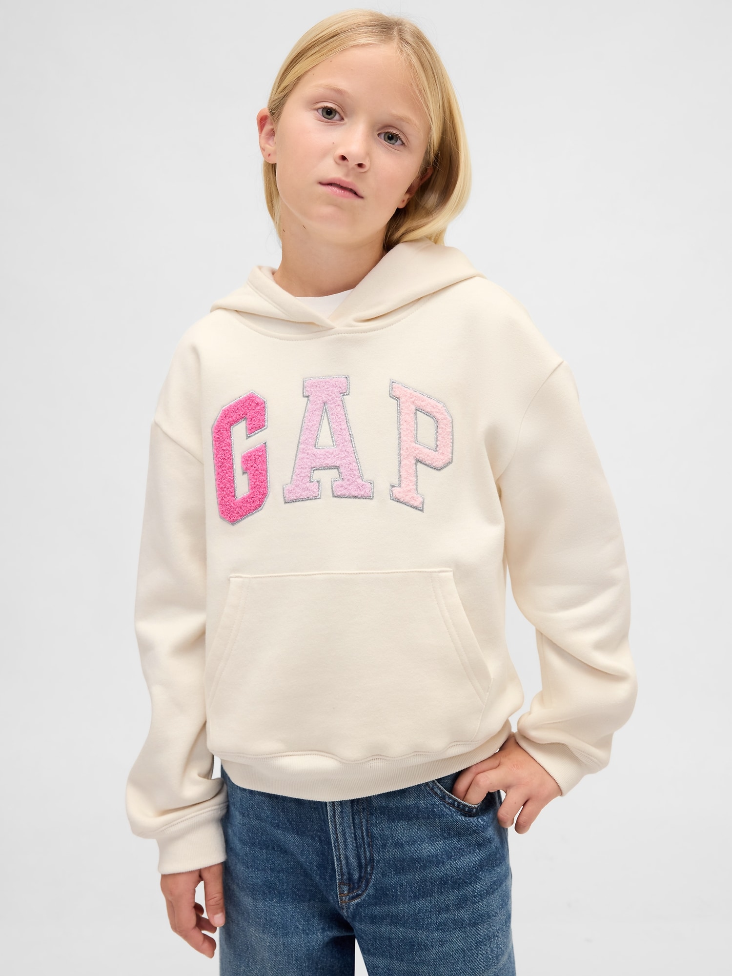 Gap リラックスフィット GAPロゴパーカー (キッズ)