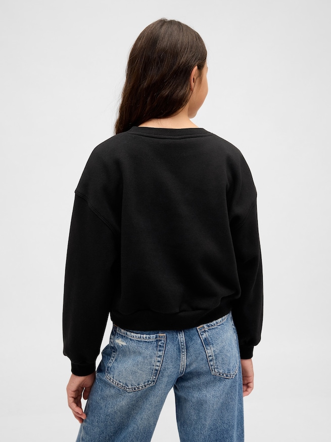 オーバーサイズ ウェッジ GAPロゴ スウェットシャツ (キッズ)-1