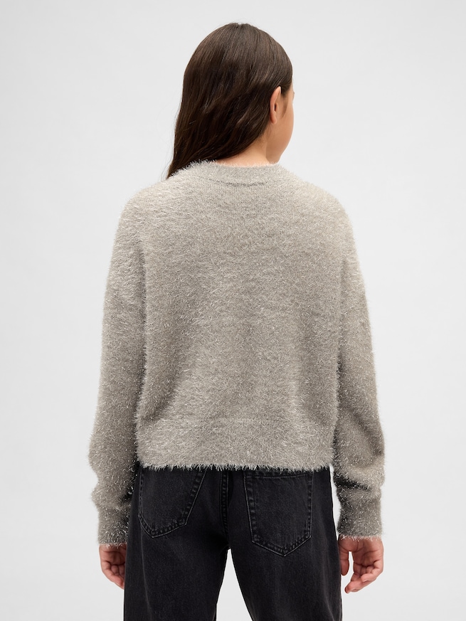 メタリック アイラッシュ クルーネックセーター (キッズ)-2