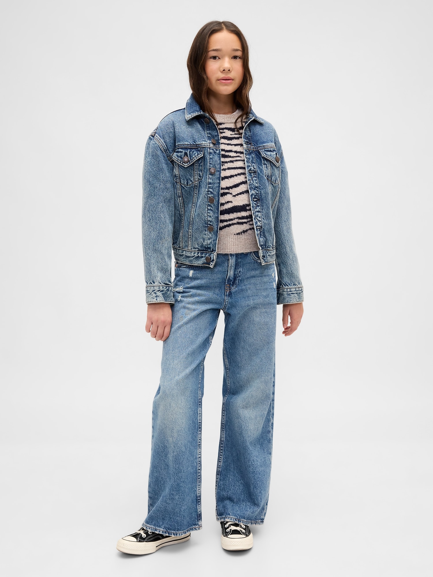 リラックスフィット クルーネックセーター (キッズ)-3