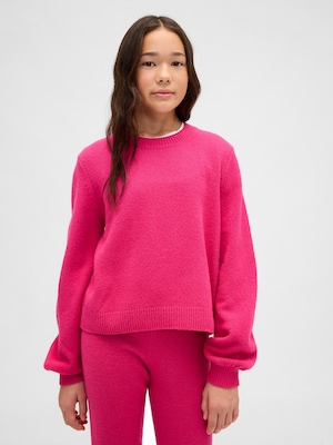 CashSoft カシミヤタッチ クルーネックセーター (キッズ)