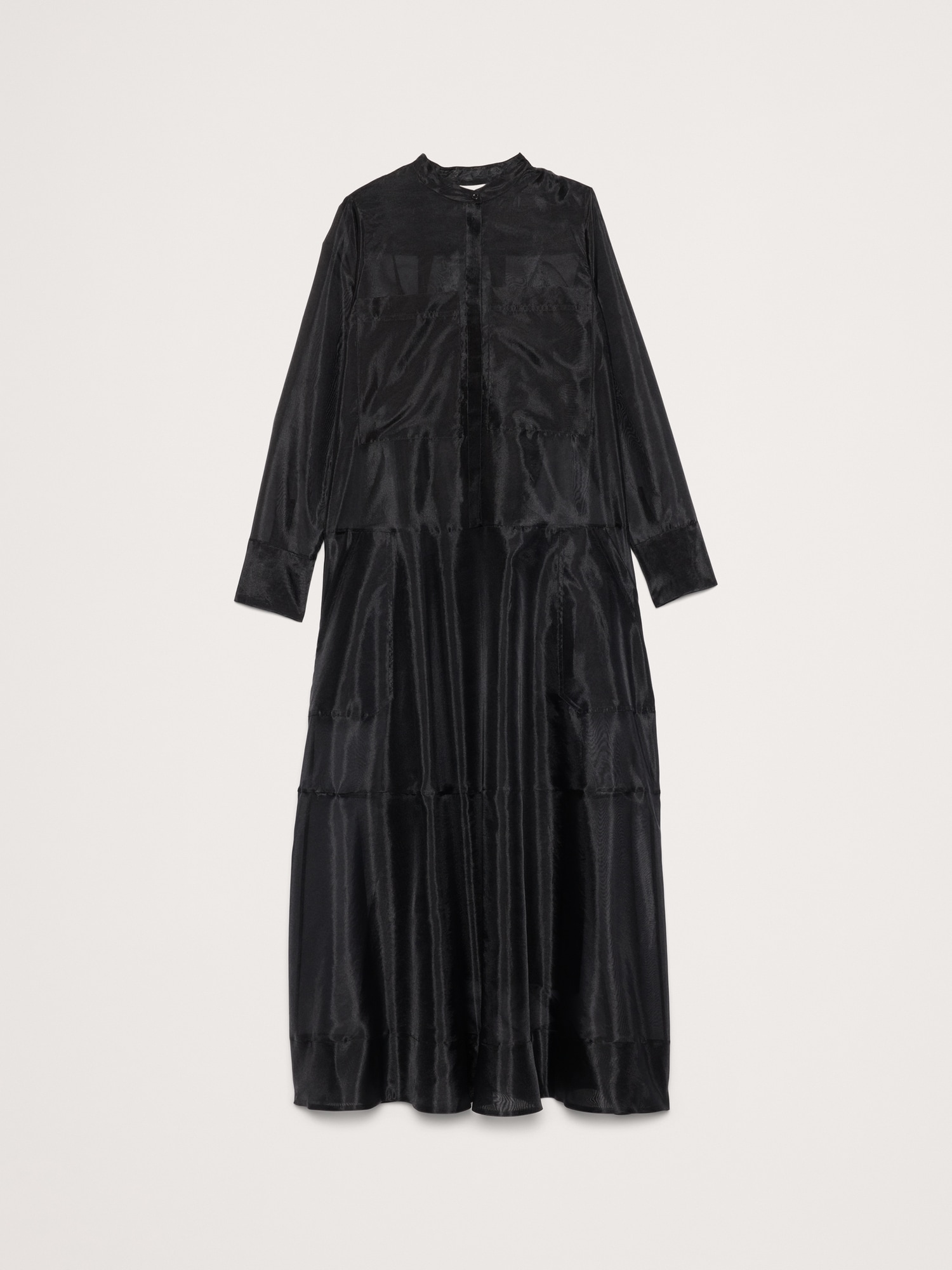 オーガンザ マキシ シャツドレス-4 オーガンザ マキシ シャツドレス-4