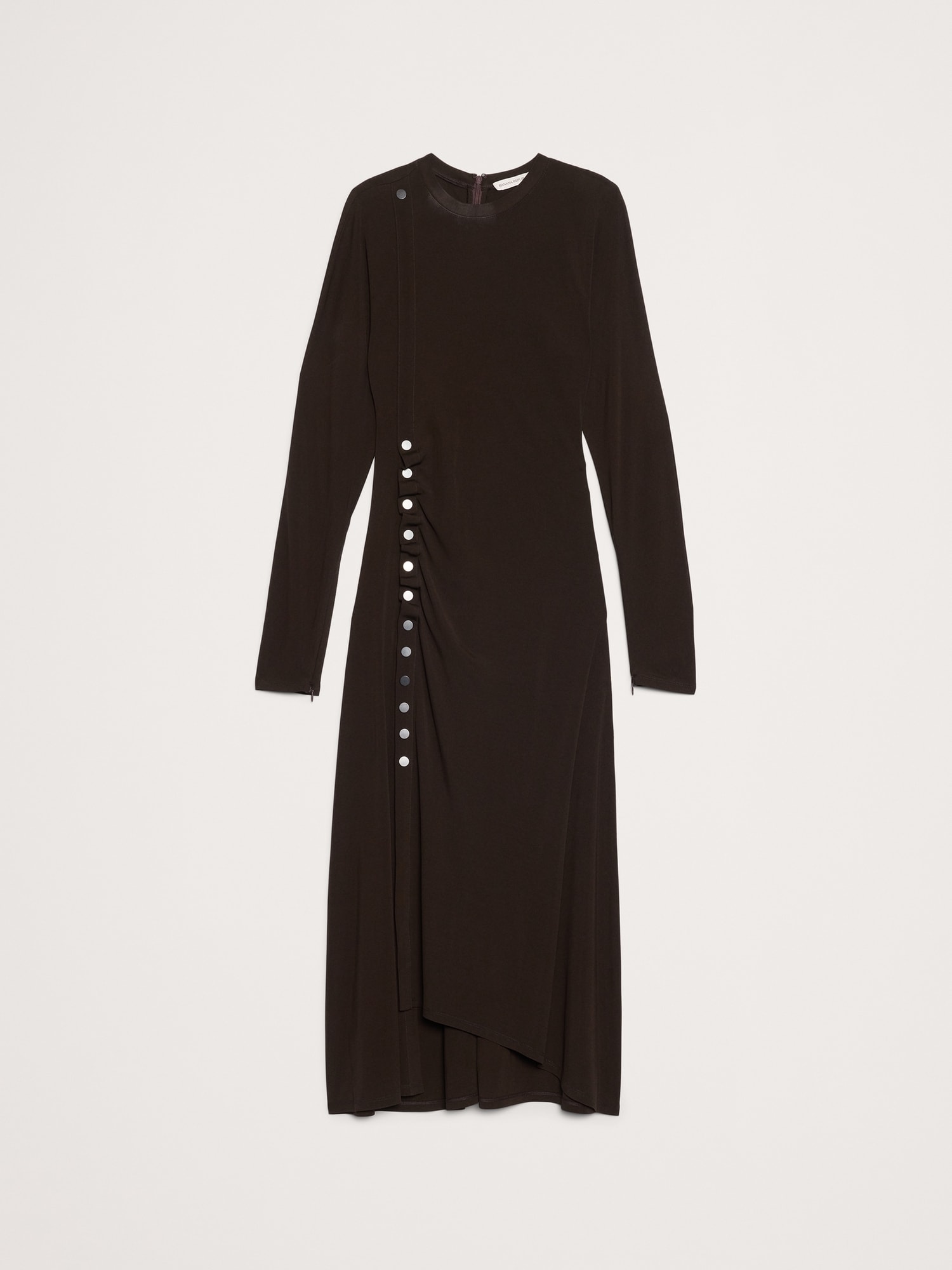 マット ジャージー ミディドレス-3