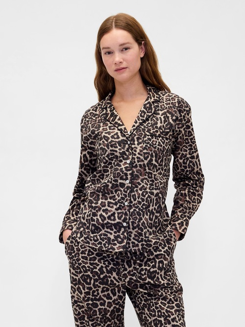 ポプリン パジャマシャツ