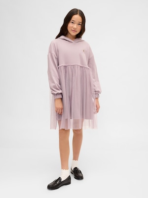 オーバーサイズ ミックスメディア パーカーワンピース