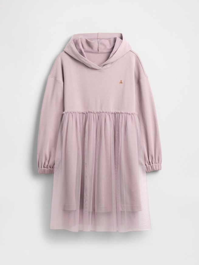 オーバーサイズ ミックスメディア パーカーワンピース-1