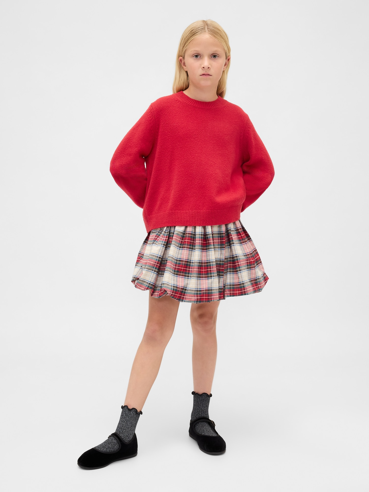 CashSoft カシミヤタッチ クルーネックセーター (キッズ)-3