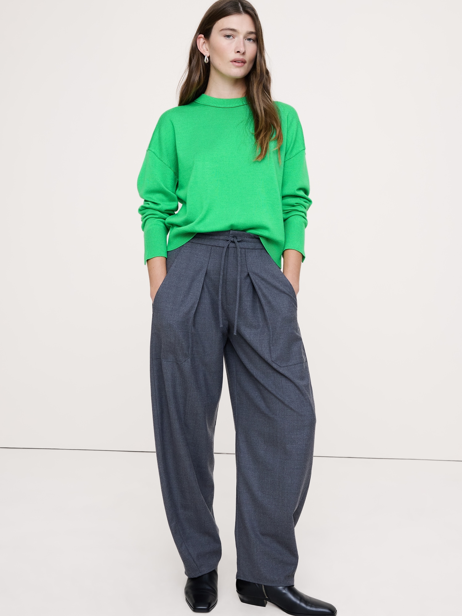 メリノ クルーネックセーター-0