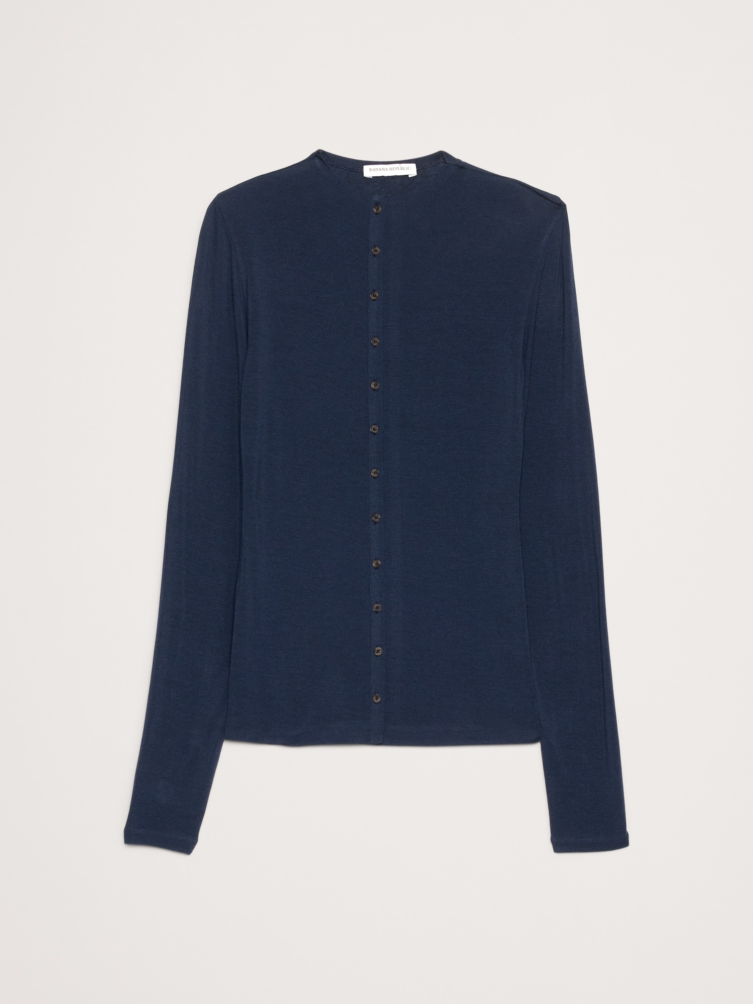 リュクス ウールブレンド ボタンフロント シャツ-3 リュクス ウールブレンド ボタンフロント シャツ-3