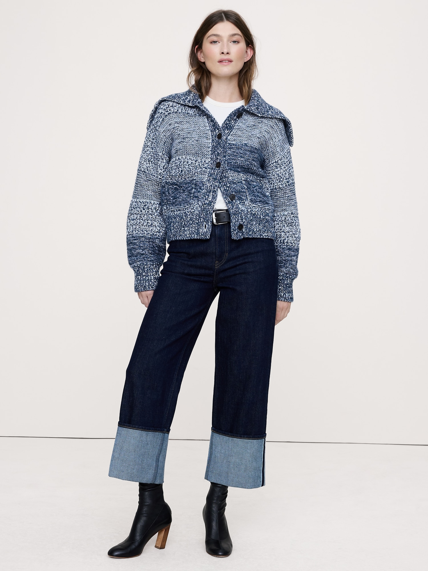 スペースダイ コットン ウール カーディガン-0