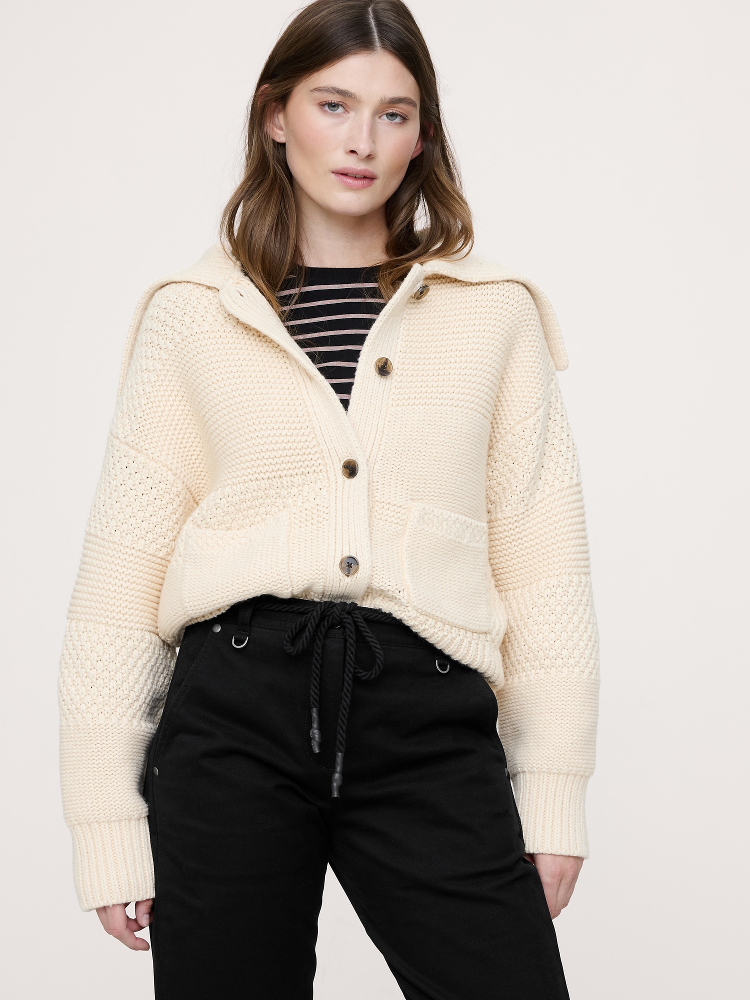 ミッドライズ ツイスト ストレートパンツ-3