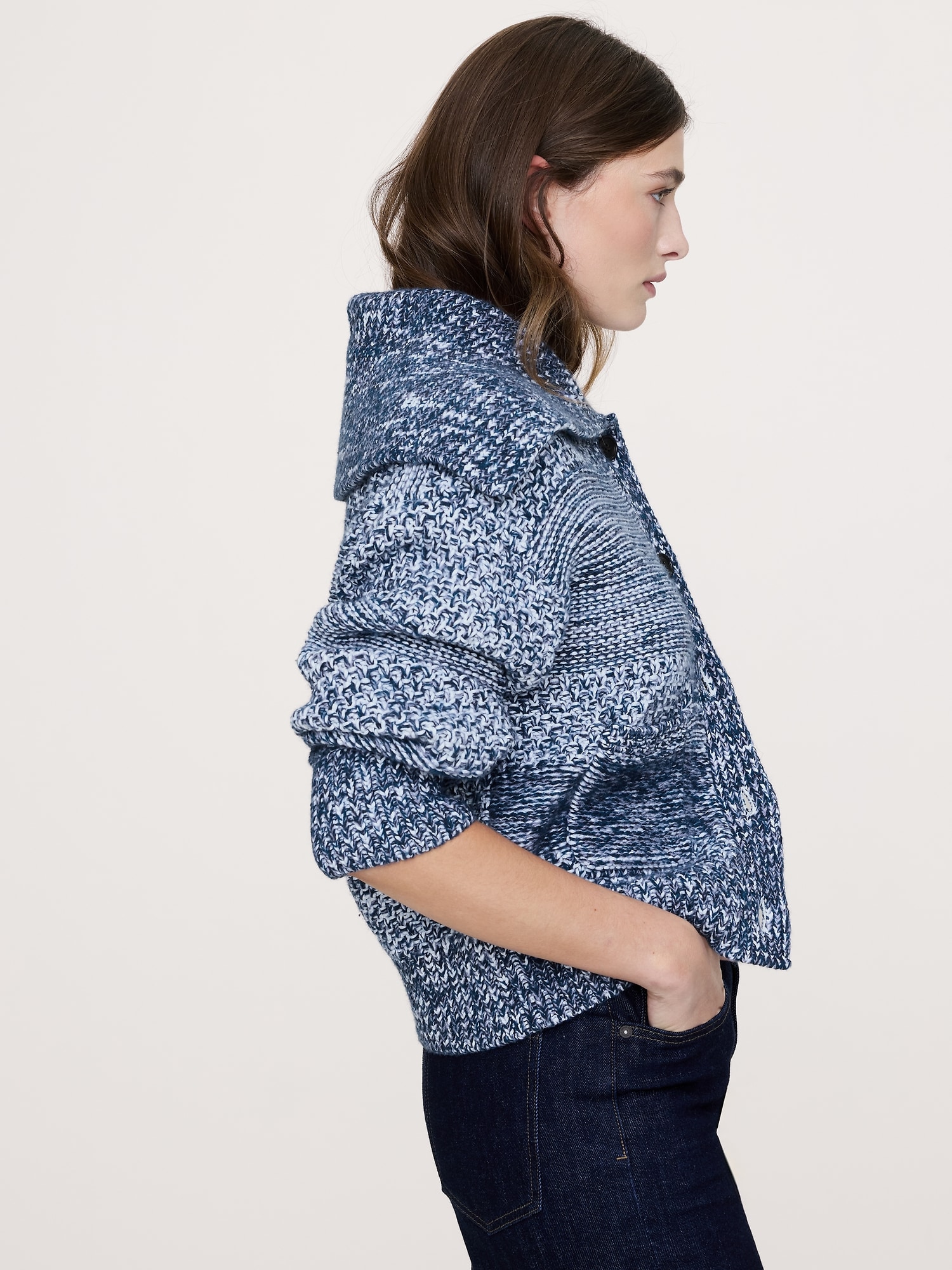 スペースダイ コットン ウール カーディガン-3