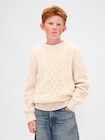ケーブルニット クルーネックセーター (キッズ)-0