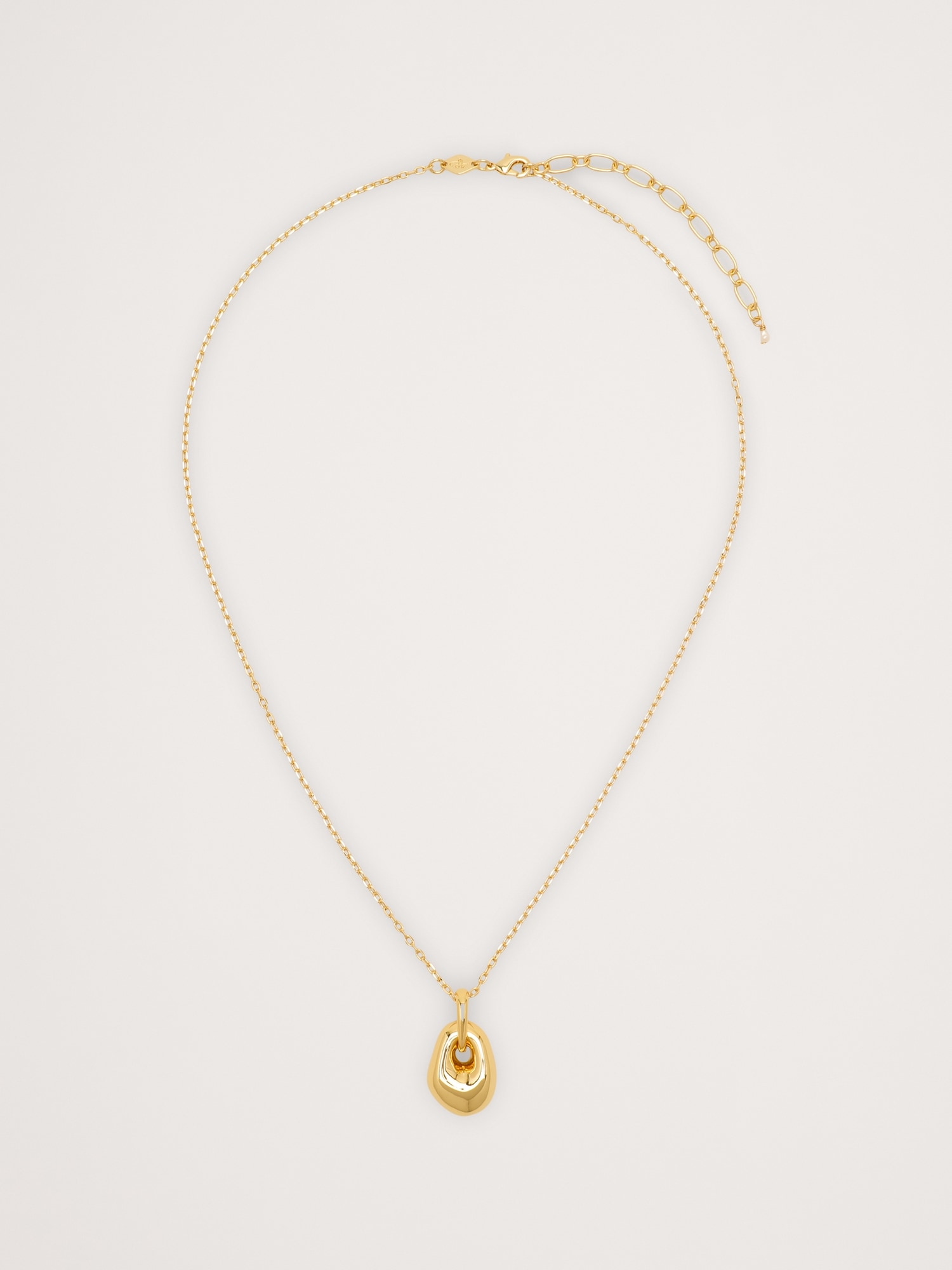 Golden Pebble Necklace by Anni Lu