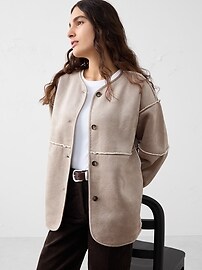 ジャケット・アウター RADIANT crack suede boa jacket cn60905778.jpg