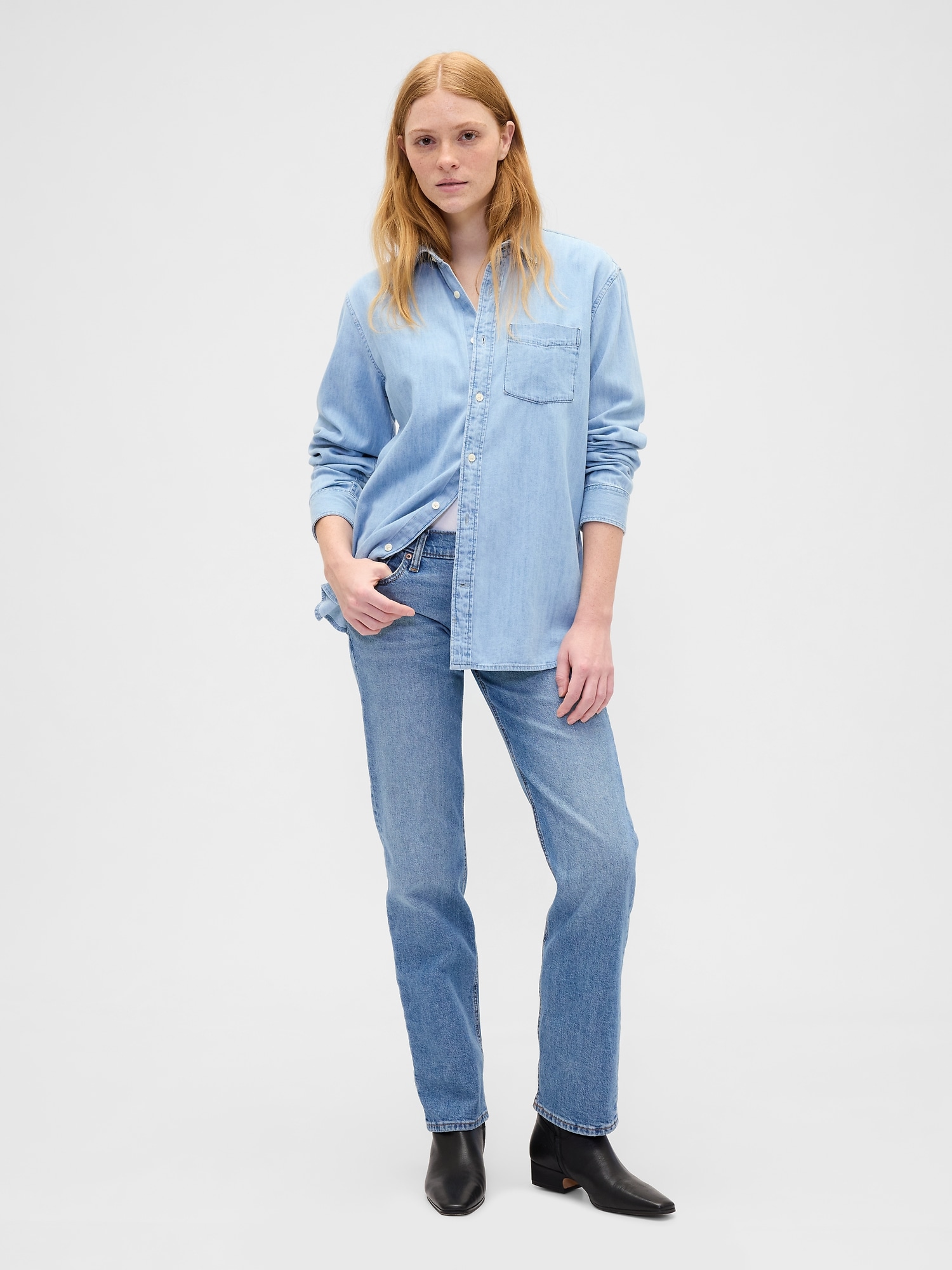 Low Rise '90s Straight Jeans