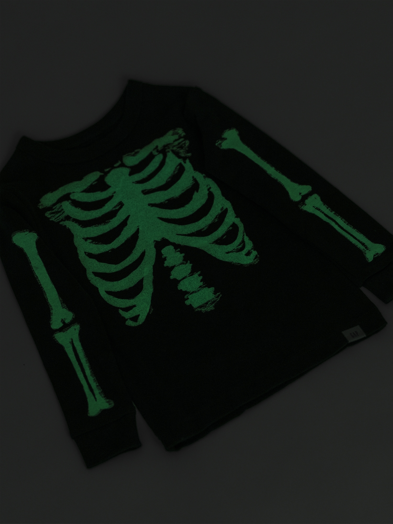 オーガニック ブラッシュドコットン 蓄光プリント パジャマセット (幼児・ベビー)-2