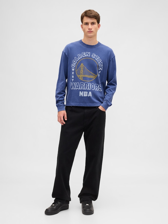 NBA ゴールデンステイト ウォリアーズ クロップドグラフィックTシャツ-1