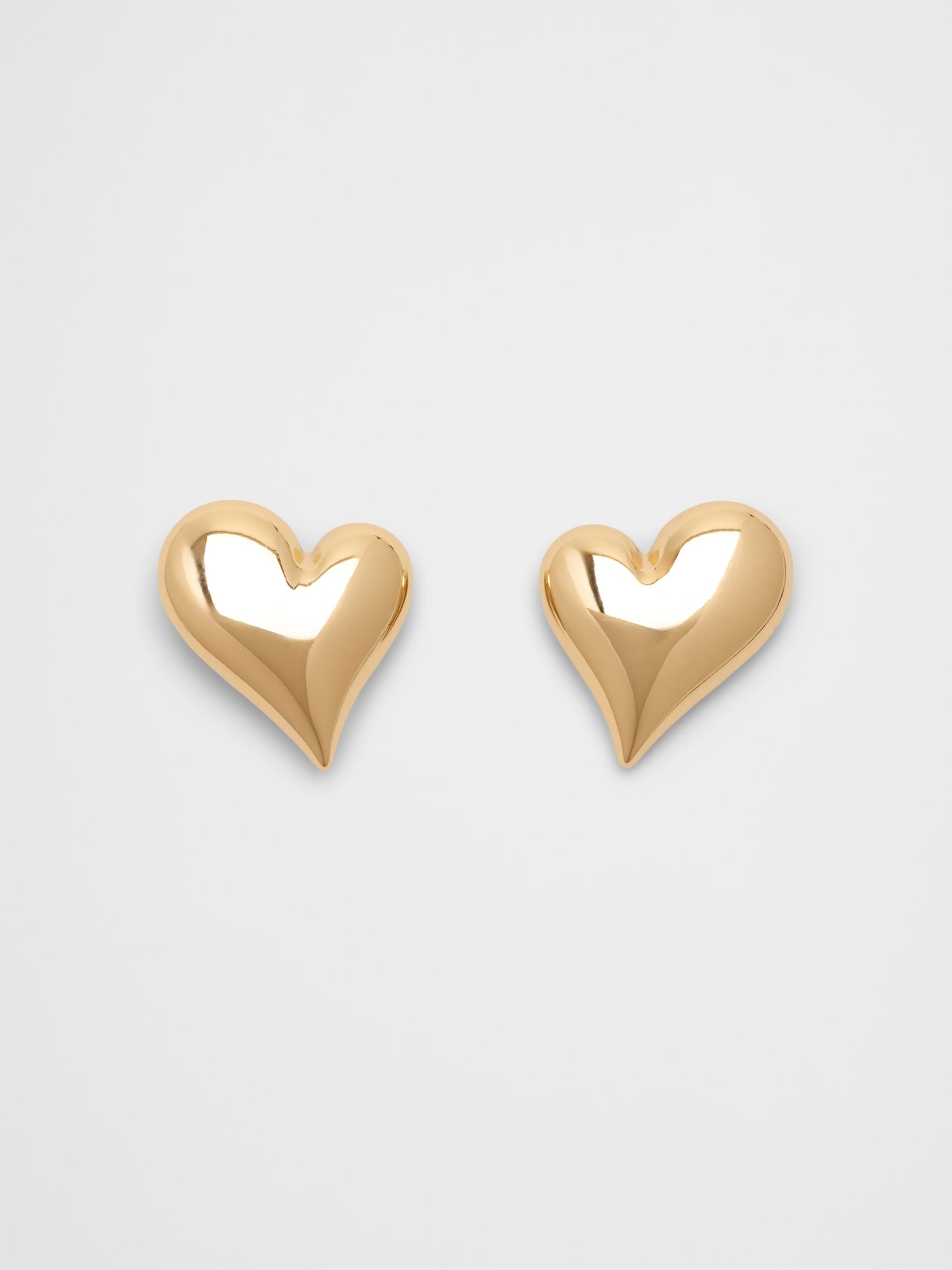 Oversize Heart Stud Earrings